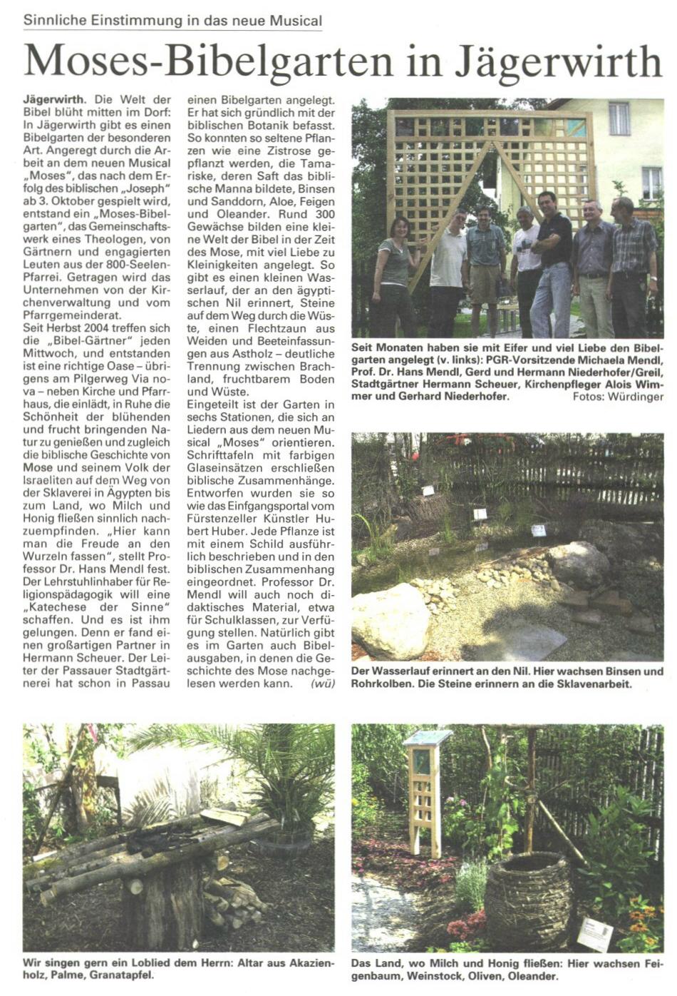 Gartenkunst im Passauer Land - Pressespiegel