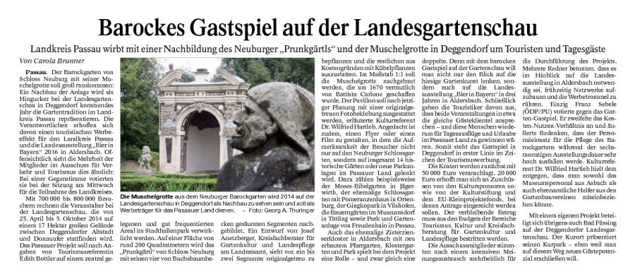 Gartenkunst im Passauer Land - Pressespiegel